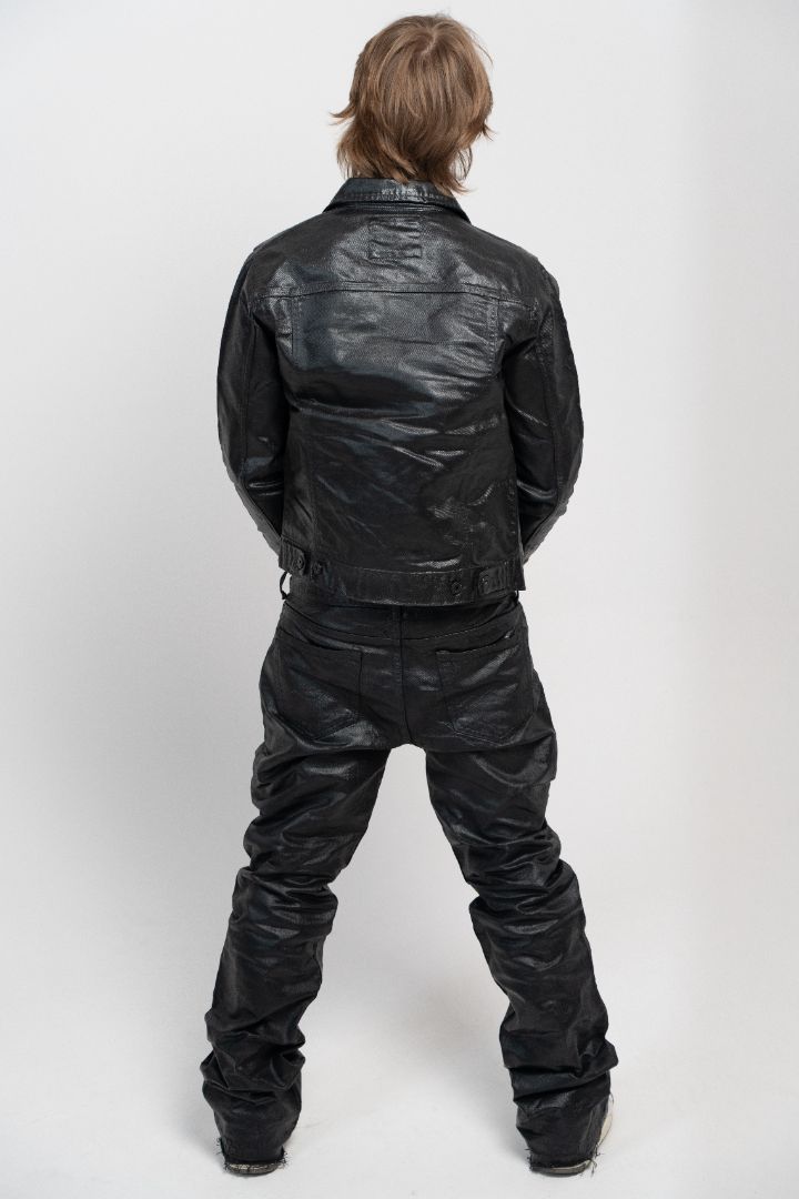 SPODNIE JEANSOWE FLARED WOSKOWANE
